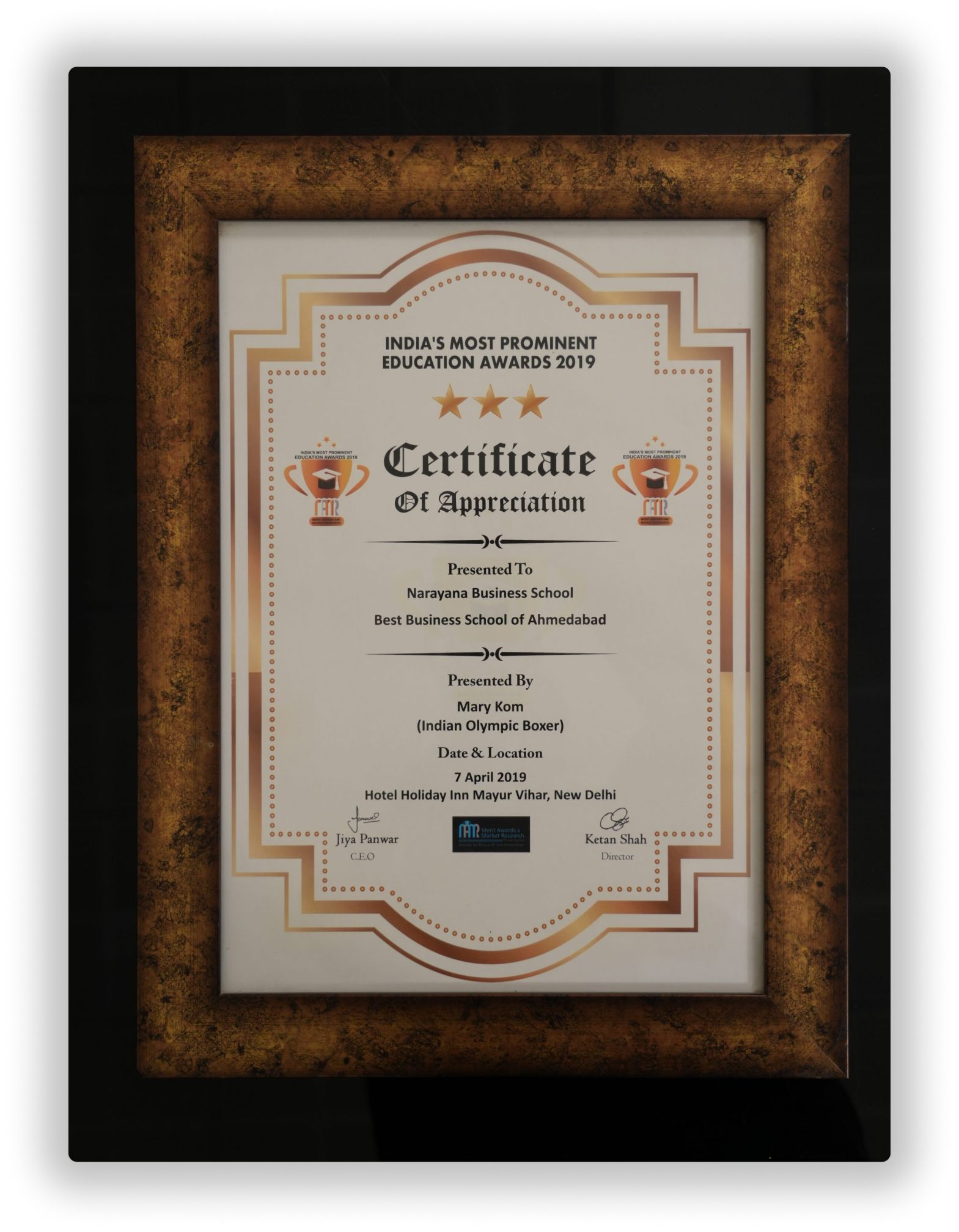 Narayana Business School Awards and ranking MBA colleges in Bhavnagar Gujarat