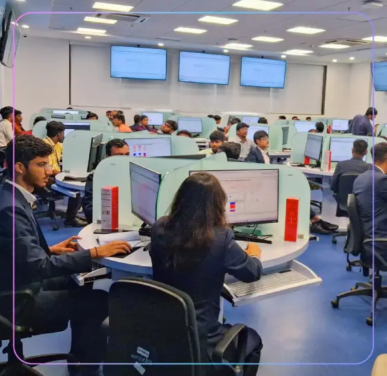 Students in a PGDM Quantitative Finance class