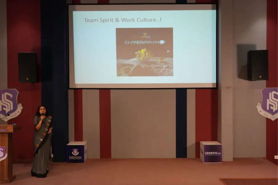 Scientist at ISRO visits Narayana Business School