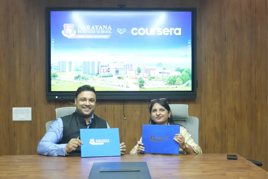 MoU signing between NBS Ahmedabad and Coursera